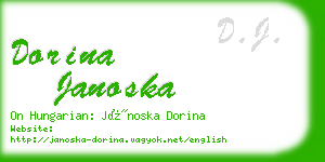 dorina janoska business card